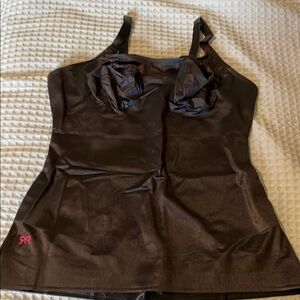 Ruby Ribbon Black Camisole Bra